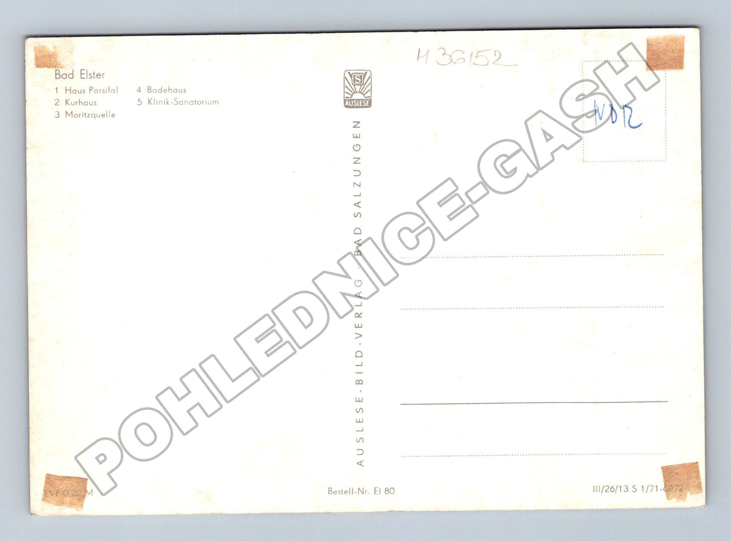 Pohlednice Německo Bad Elster více motivů 1970s (M36152)