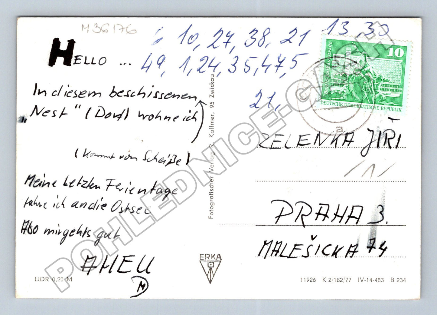 Pohlednice Německo Gornsdorf i. Erzgebirge 1977 (M36176)