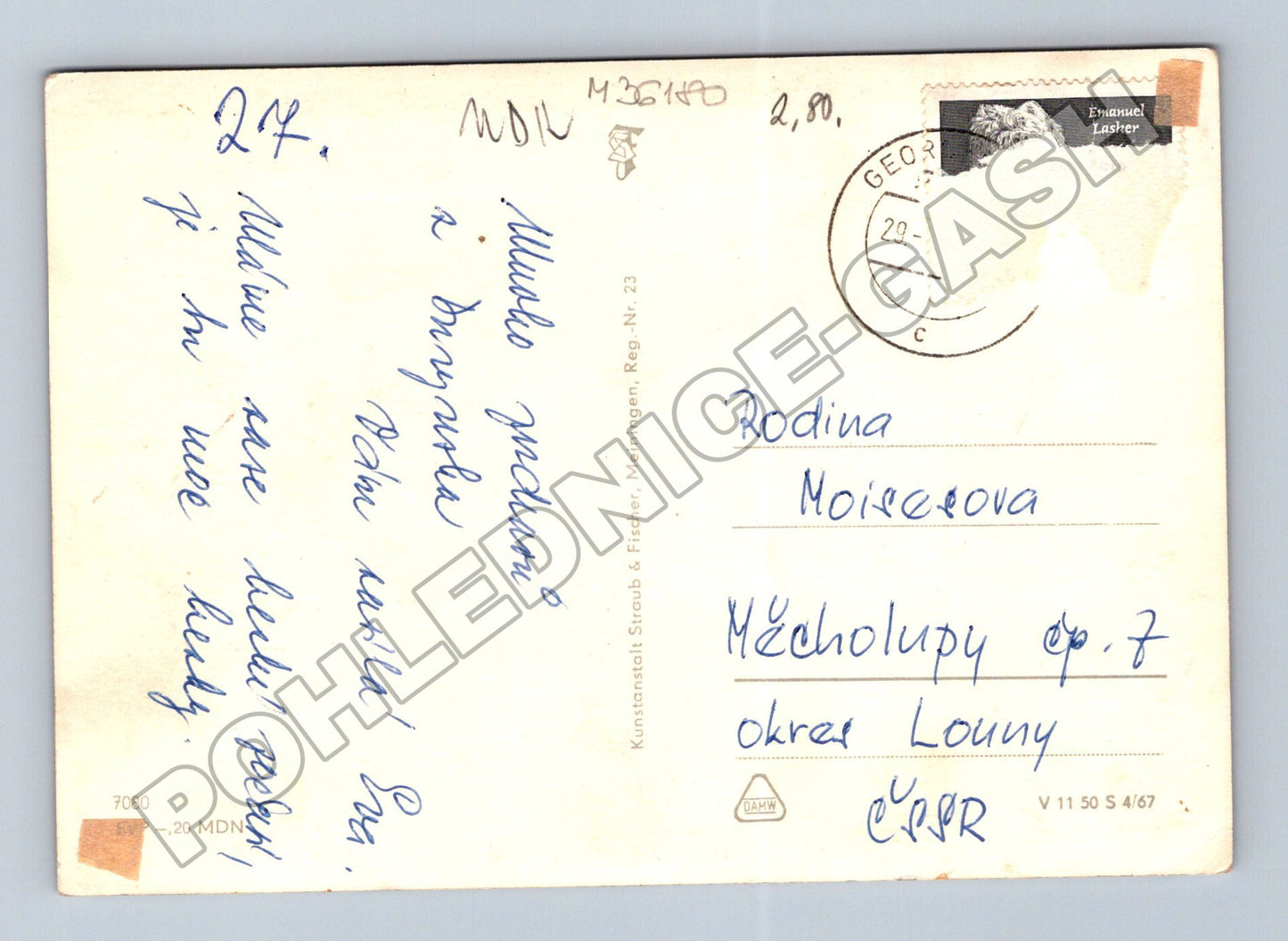 Pohlednice Německo Waltershausen multivoice 1967 (M36180)