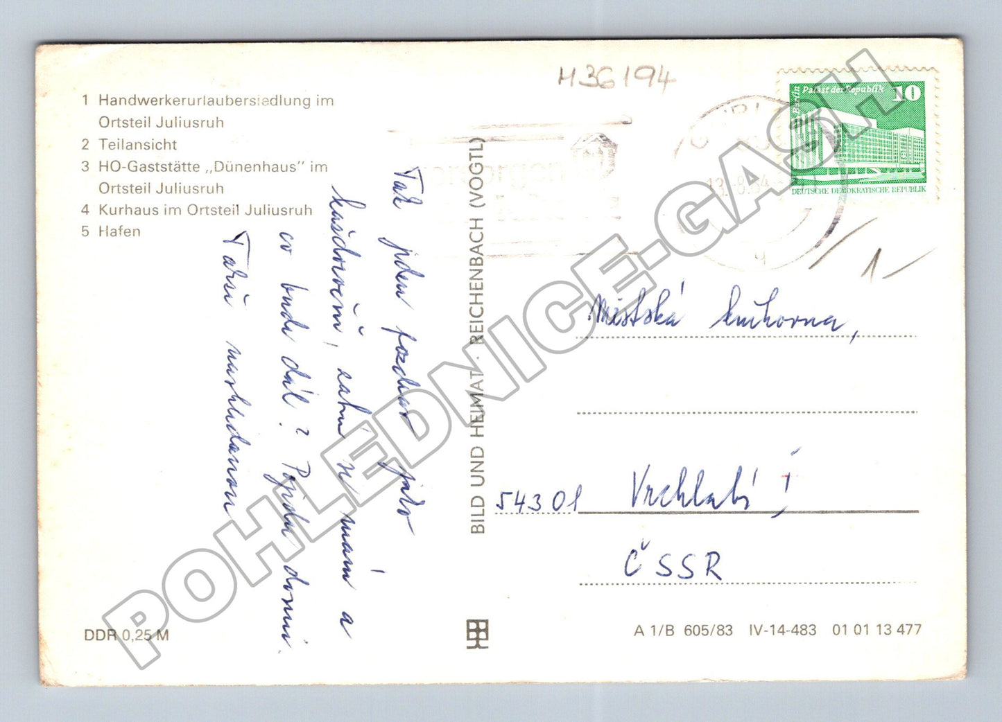 Pohlednice Německo Breege Rügen více motivů 1984 (M36194)