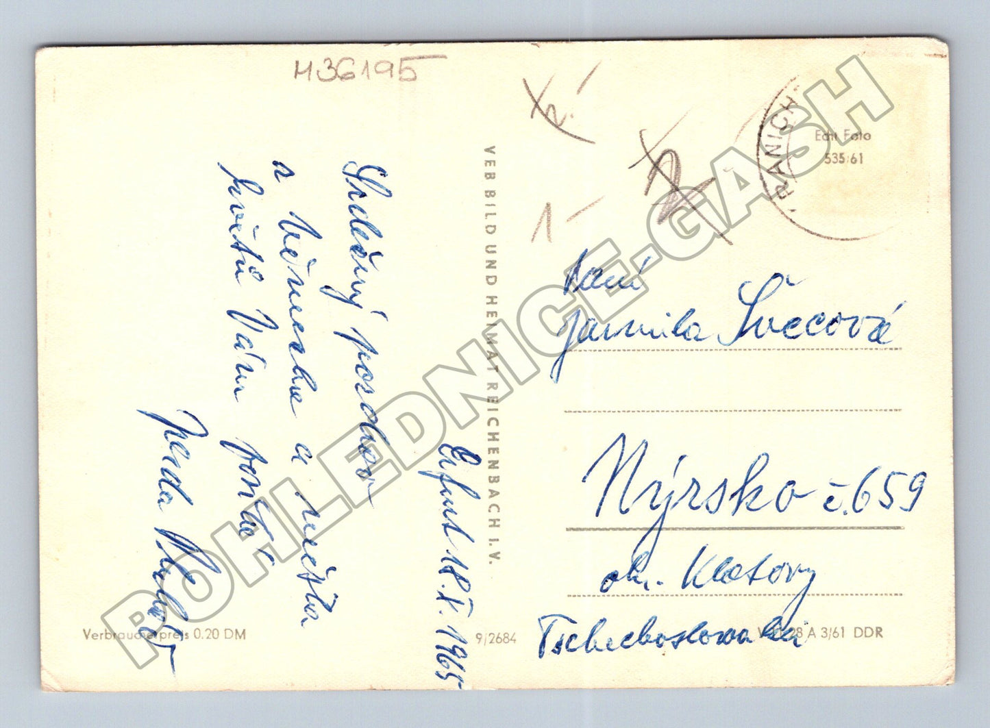 Pohlednice Německo Erfurt koláž 1965 (M36195)