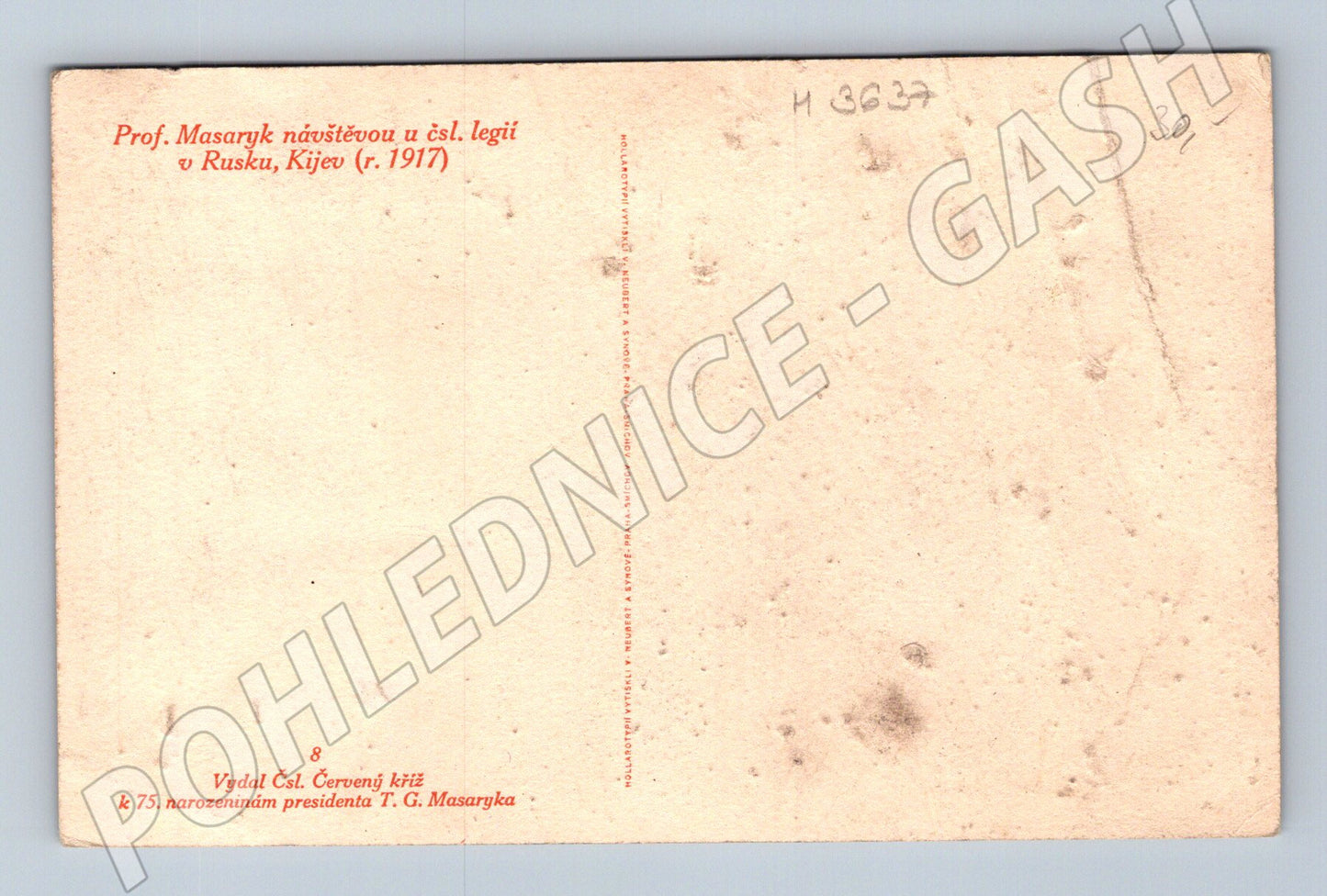 Pohlednice Masaryk u legií Rusko 1917 (M3637)