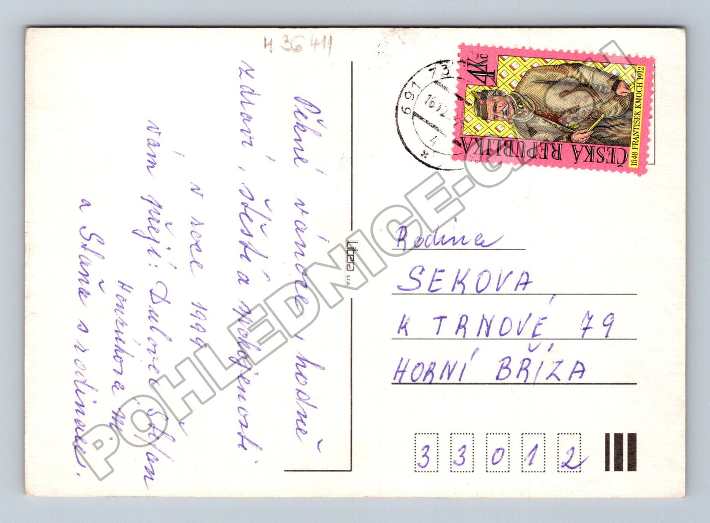 Pohlednice Vánoční adventní věnec 1999 (M36411)