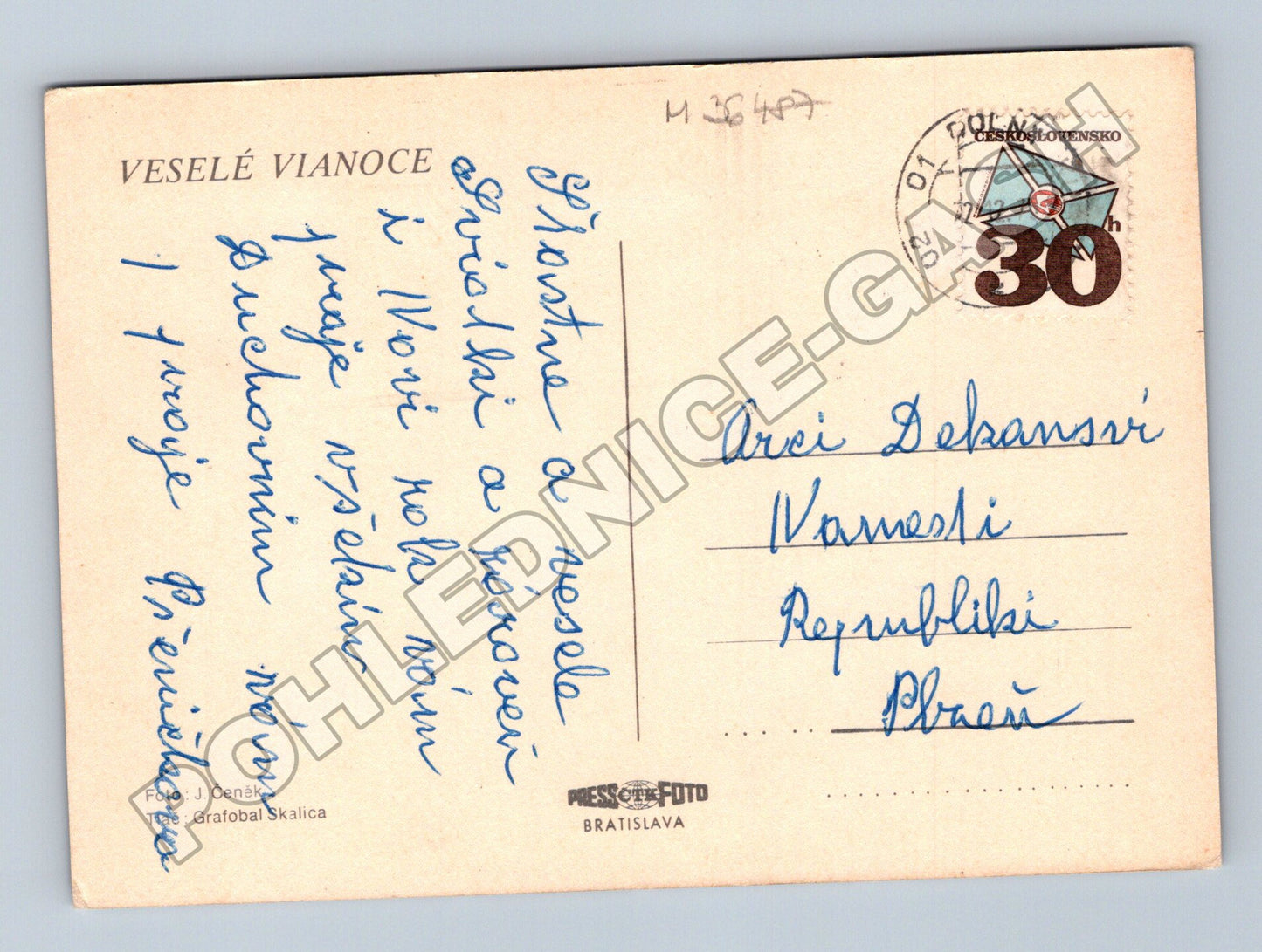 Pohlednice Vánoční svíčky a jehličí (M36487)