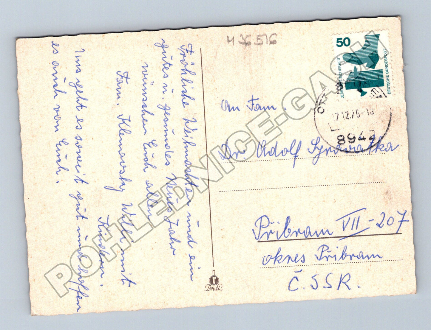 Pohlednice Německo Vánoční motiv 1972 (M36516)