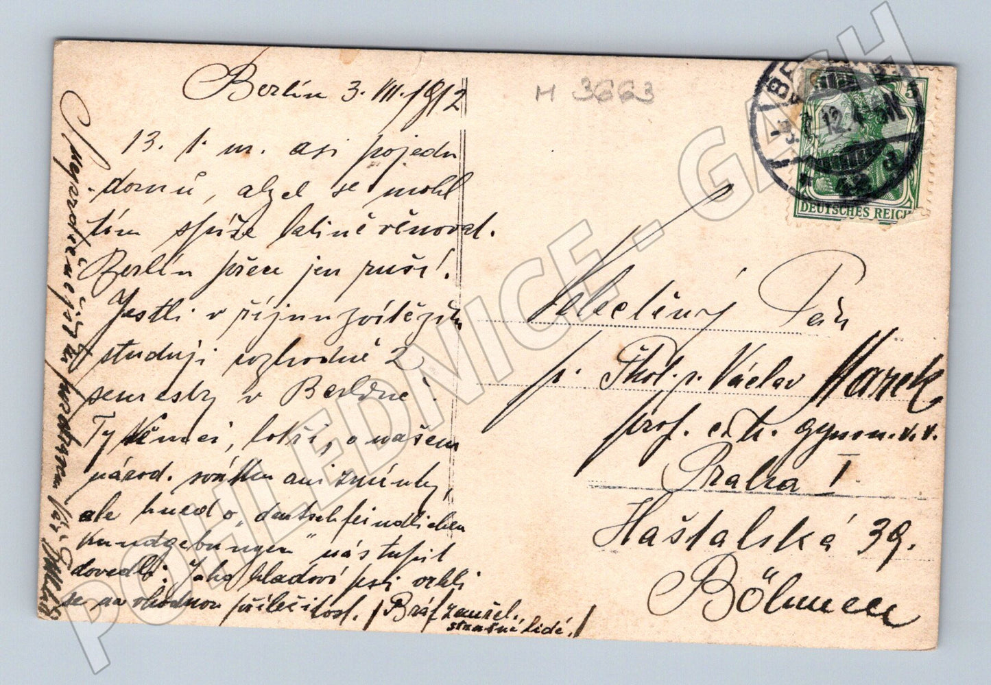 Pohlednice Praha 1912 skupina v lese (M3663)