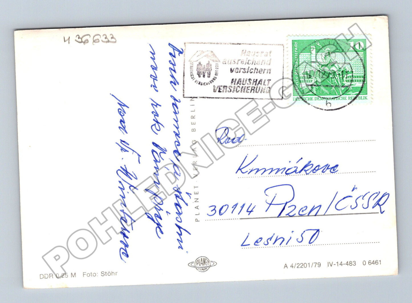 Pohlednice Německo Vánoce svíčka 1979 (M36633)