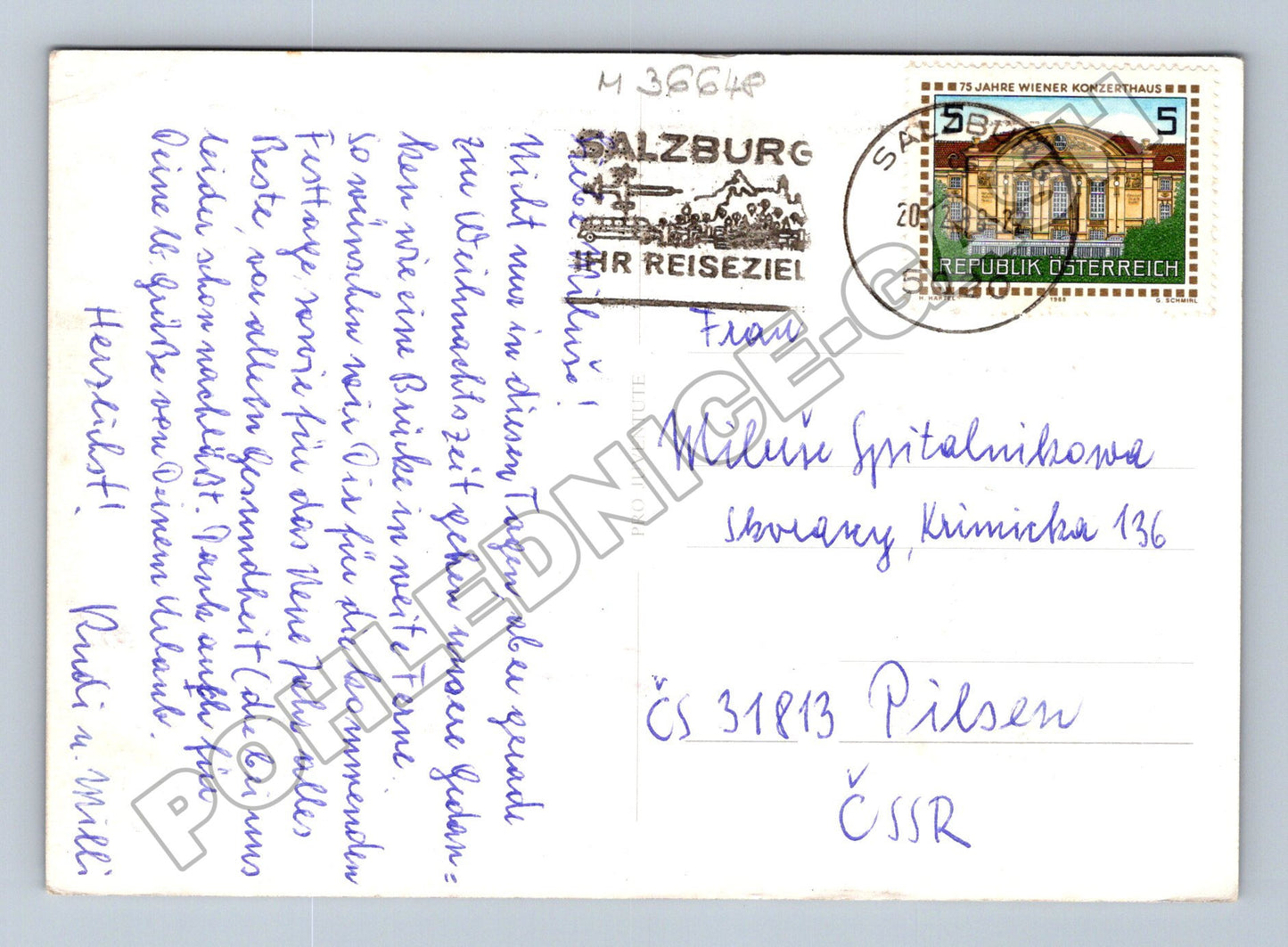 Pohlednice Rakousko Scherenschnitt Madona s dítětem 1988 (M36648)