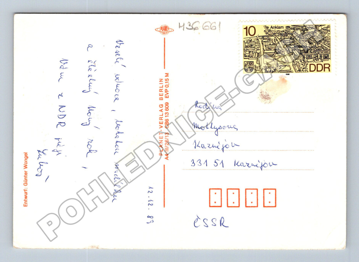 Pohlednice Německo Vánoční motiv Santa Claus 1983 (M36661)