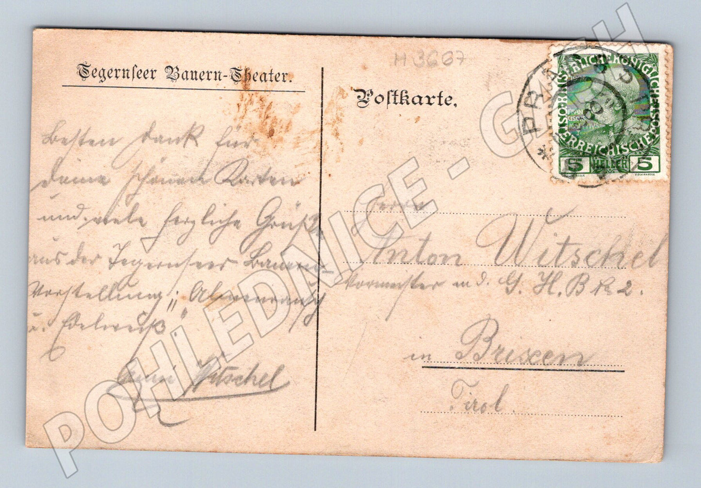 Pohlednice Bavorský kroj Tegernseer Theater (M3667)