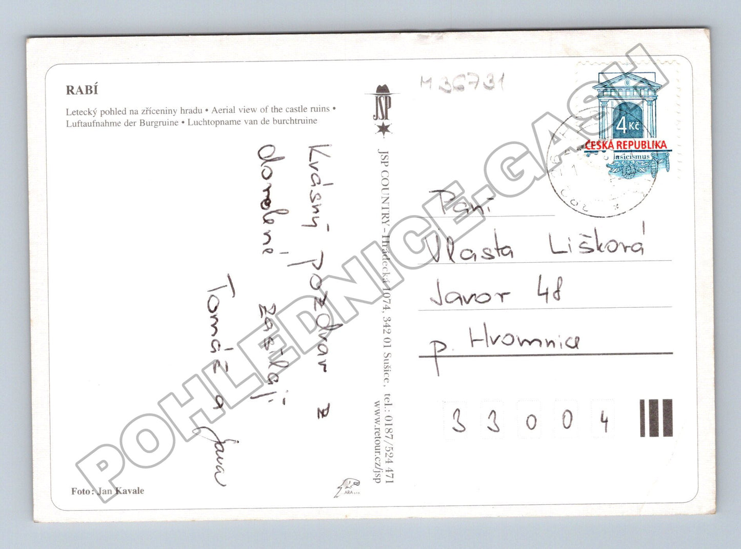 Pohlednice Rábí zřícenina hradu (M36731)