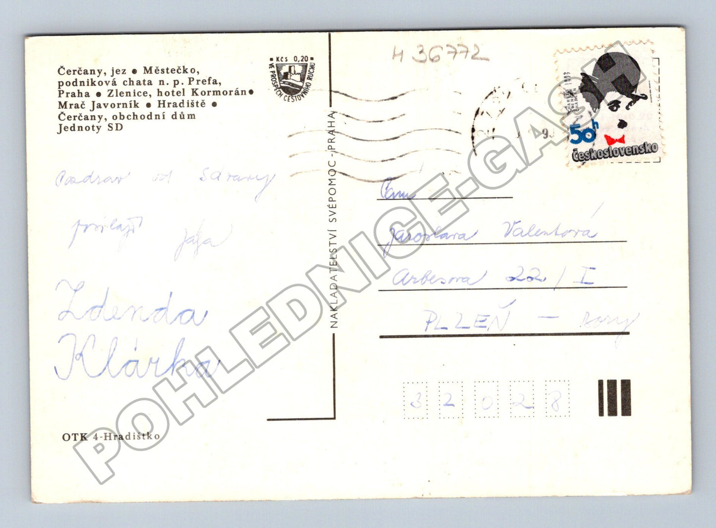Pohlednice Posázaví multizáběry 1977 (M36772)