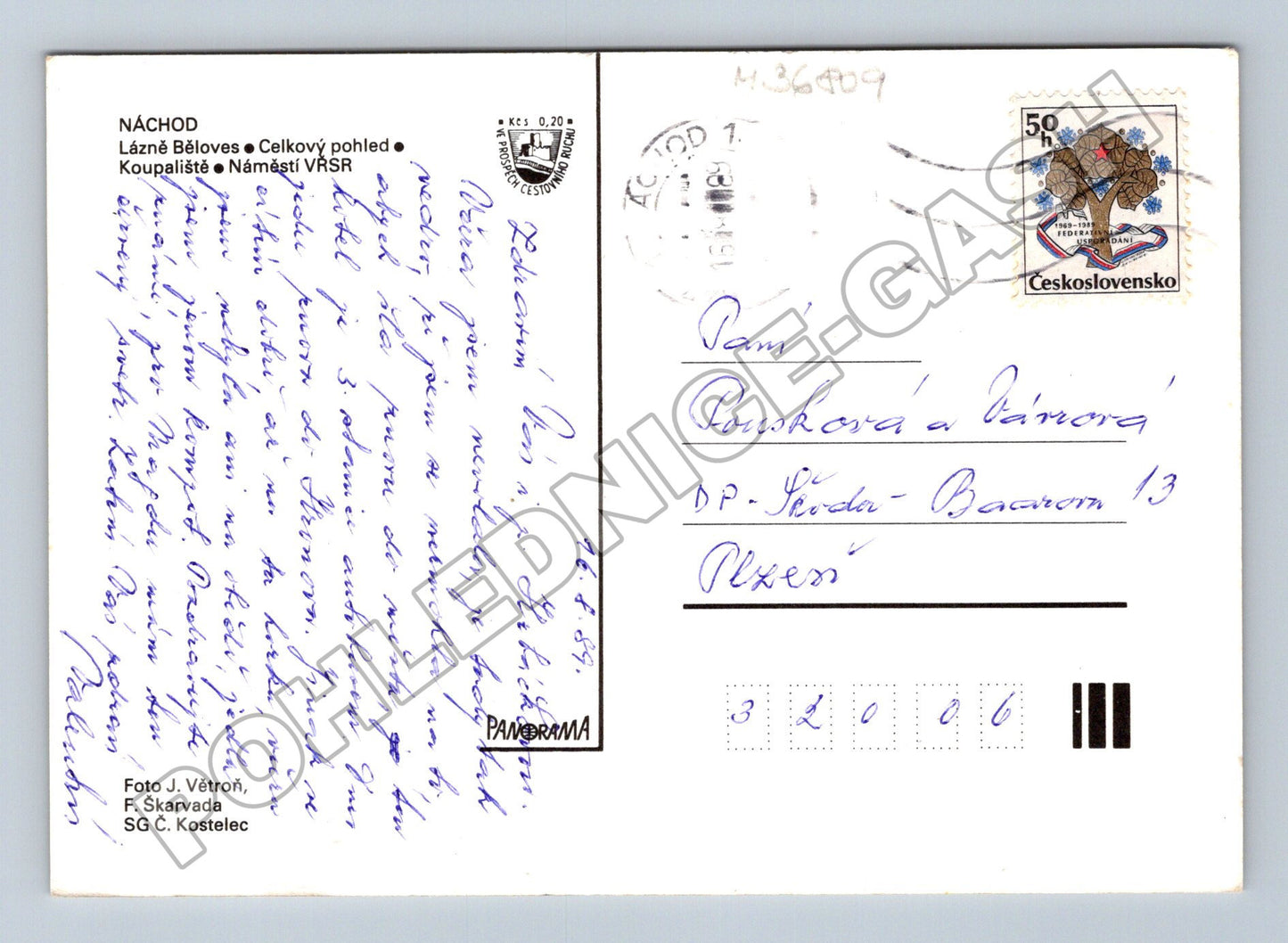 Pohlednice Náchod více pohledů 1989 (M36809)