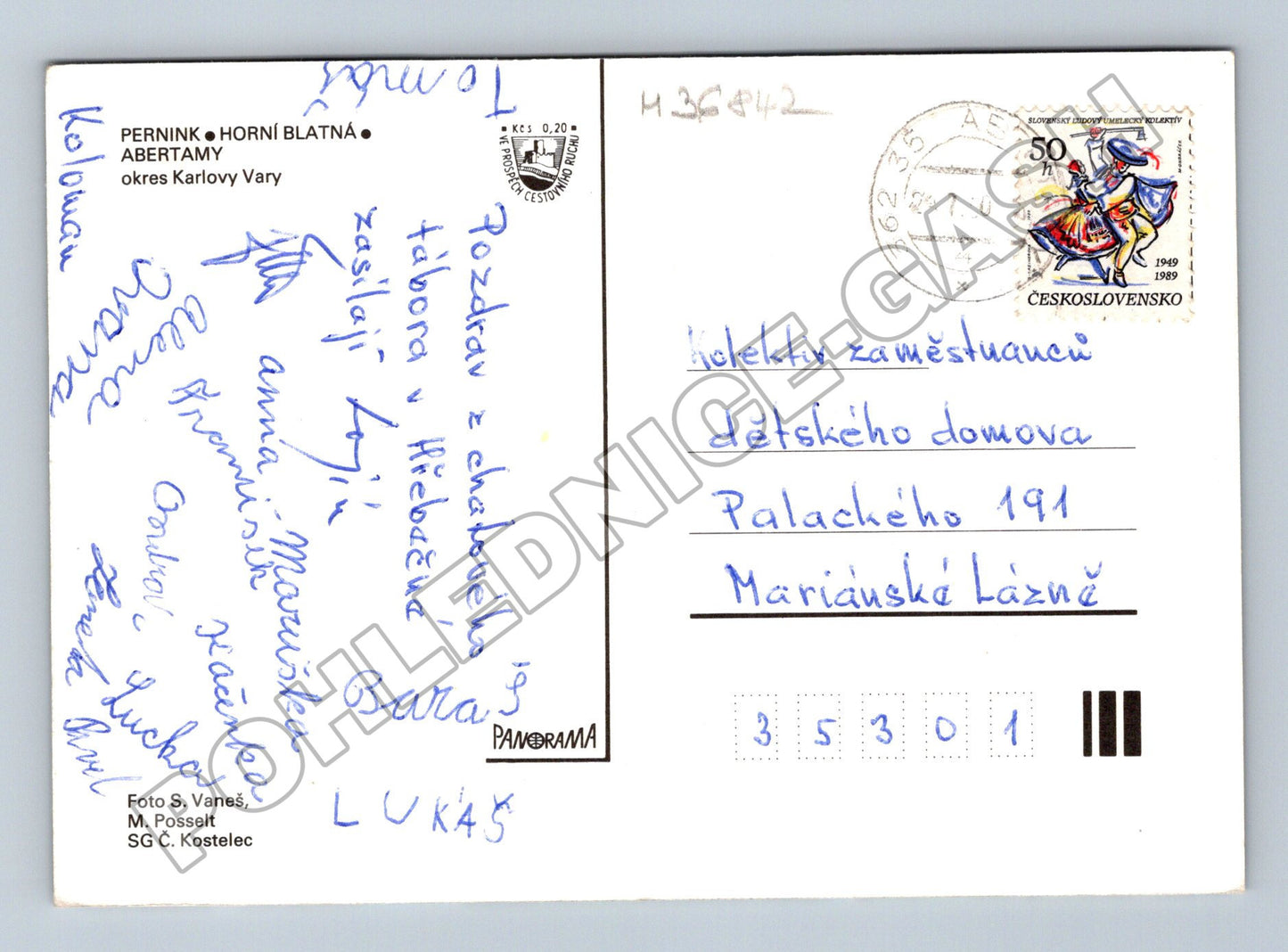 Pohlednice Pernink, Horní Blatná, Abertamy 1969 (M36842)