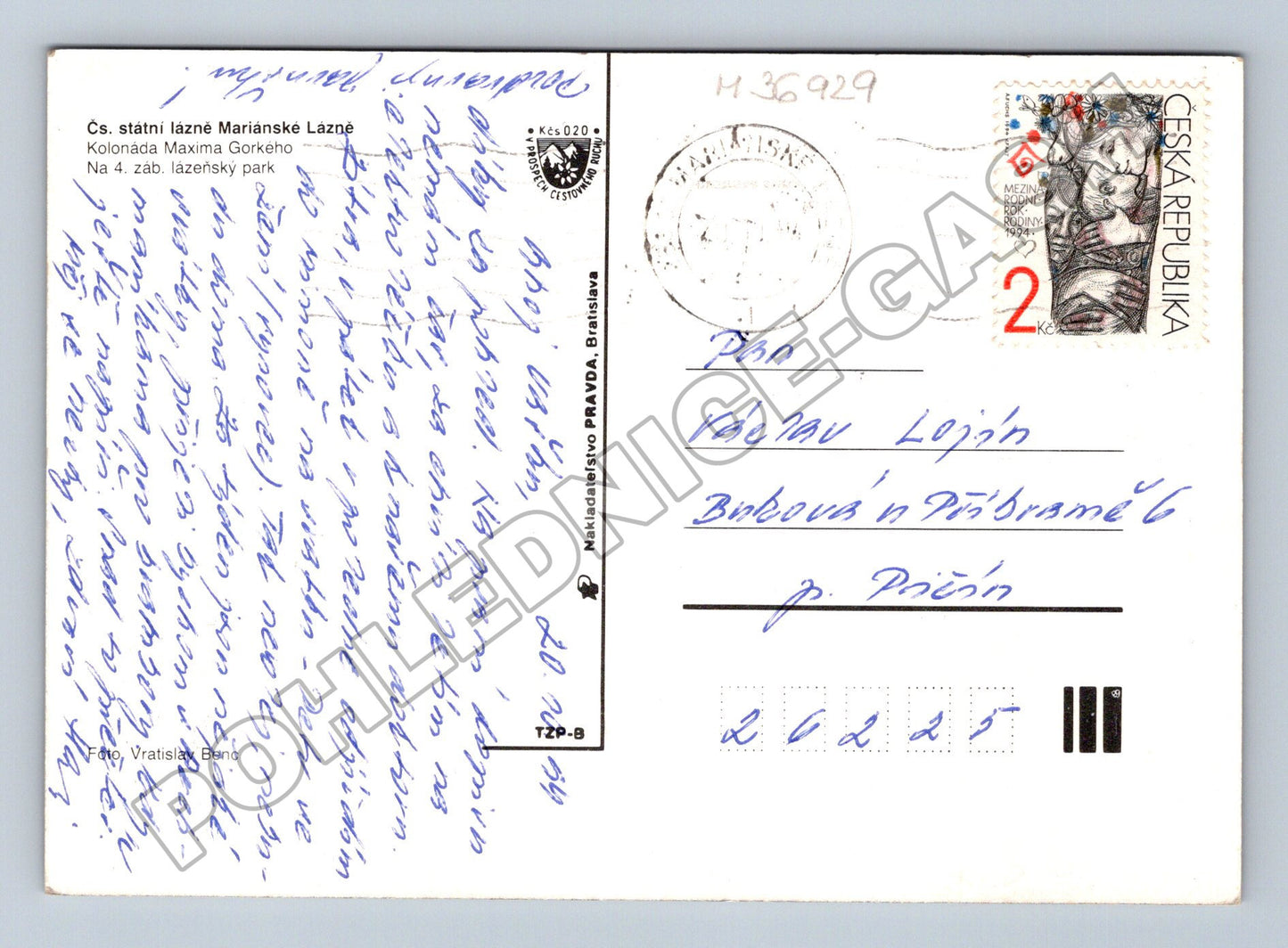 Pohlednice Mariánské Lázně Kolonáda a park 1975 (M36929)