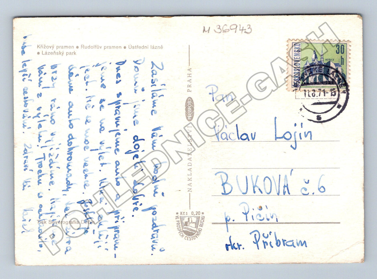 Pohlednice Mariánské Lázně multizáběry 1971 (M36943)