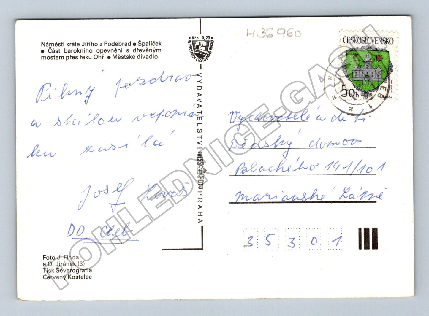Pohlednice Cheb různé pohledy náměstí most divadlo (M36960)