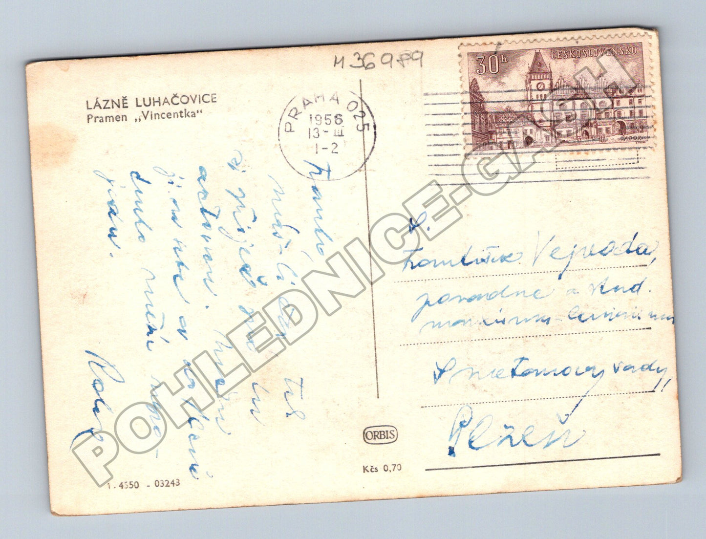 Pohlednice Luhačovice Vincentka 1956 (M36989)