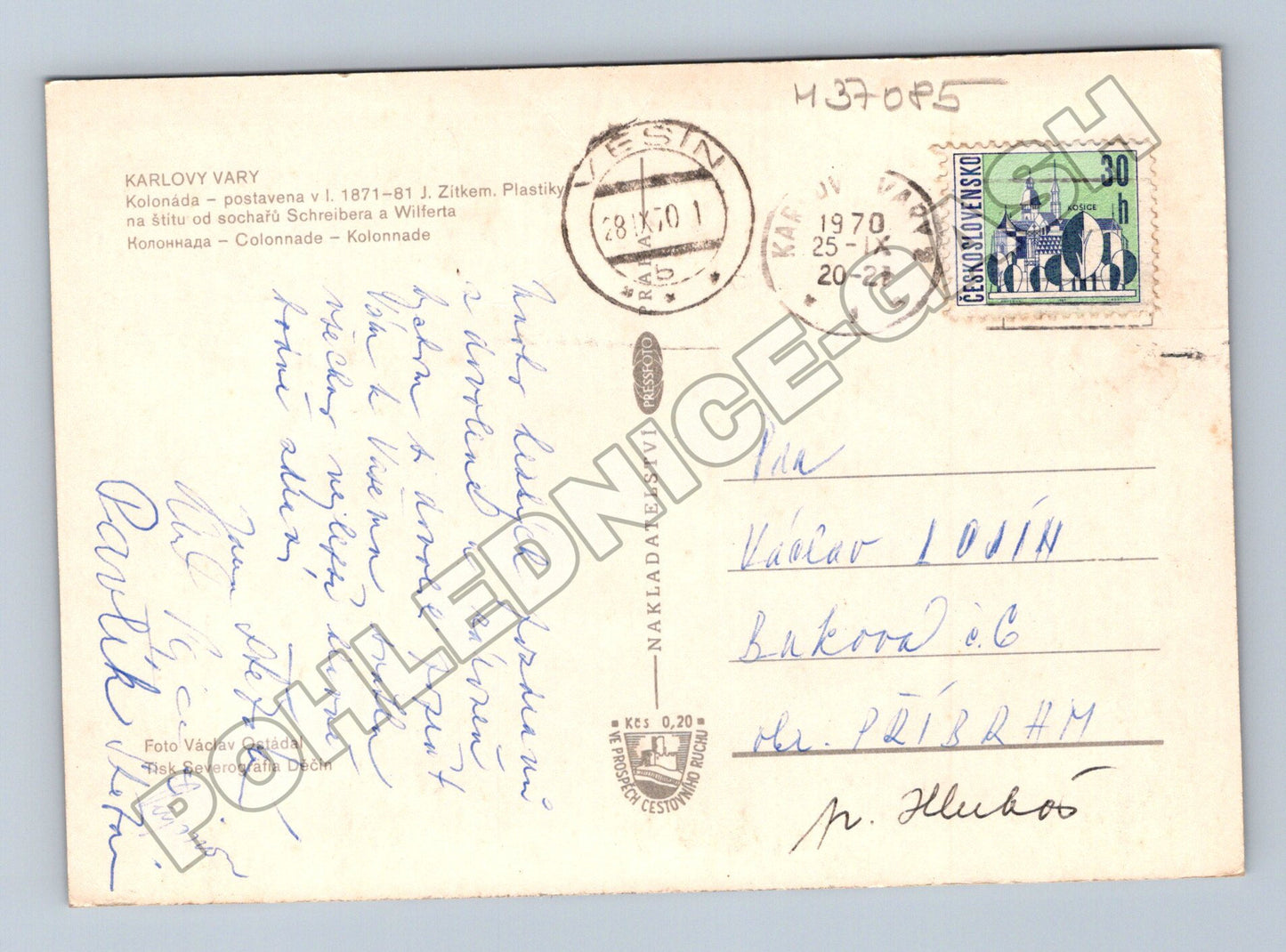 Pohlednice Karlovy Vary Kolonáda 1970 (M37085)