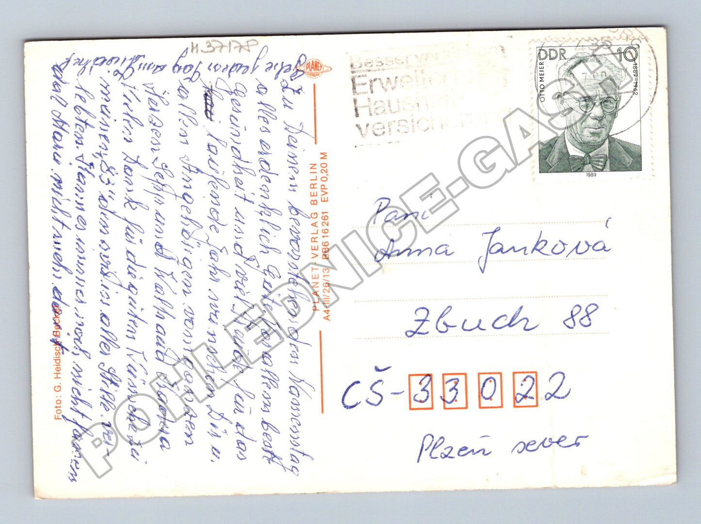 Pohlednice Německo rudé rododendrony váza (M37178)
