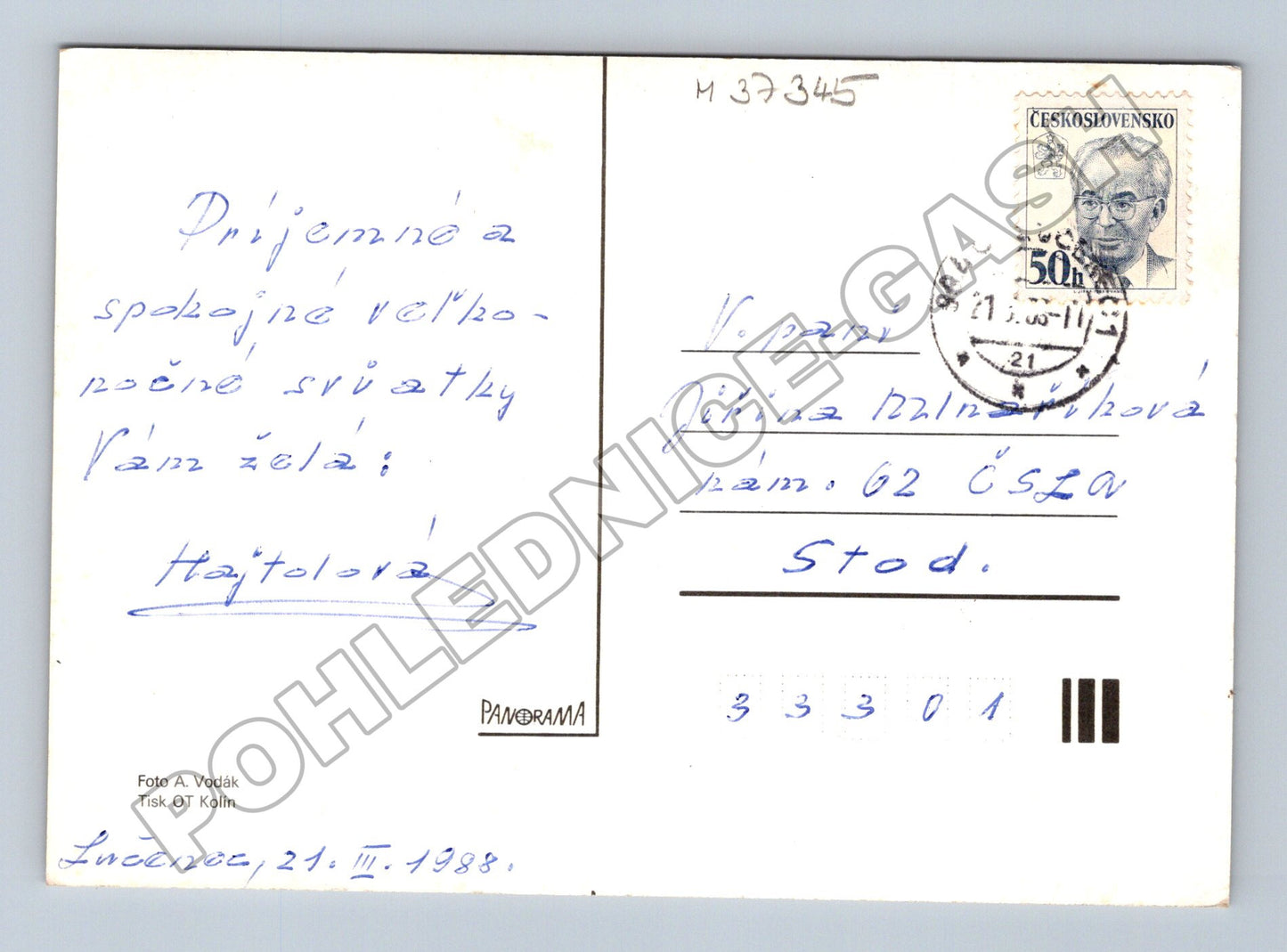 Pohlednice Československo Velikonoční motiv 1988 (M37345)