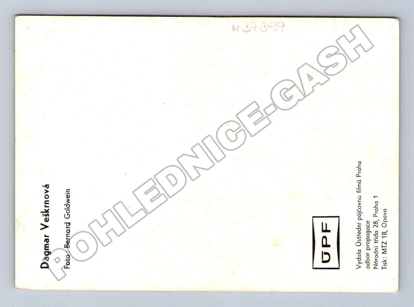 Pohlednice Dagmar Veškrnová herečka (M37399)