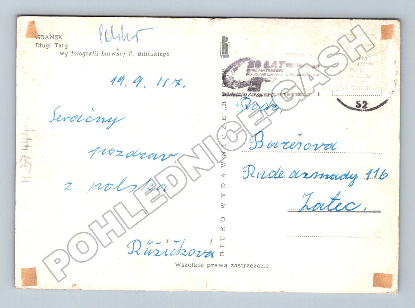Pohlednice Polsko Gdaňsk Długi Targ 1977 (M37444)