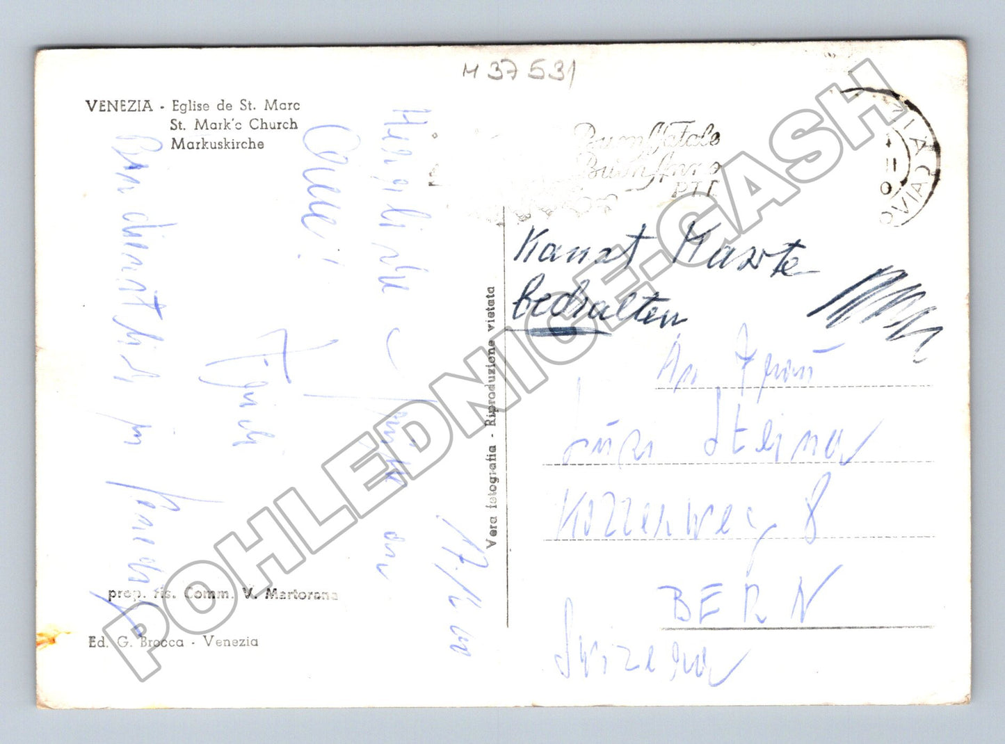 Pohlednice Itálie Benátky Chrám sv. Marka v noci (M37531)