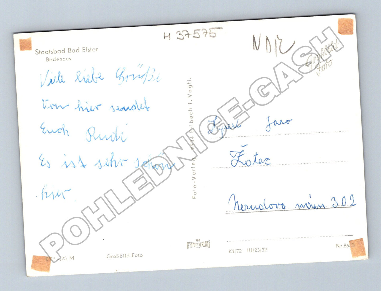 Pohlednice Německo Bad Elster Lázeňský dům (M37575)