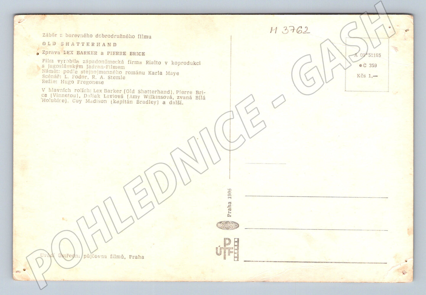 Pohlednice Old Shatterhand Vinnetou (M3762)