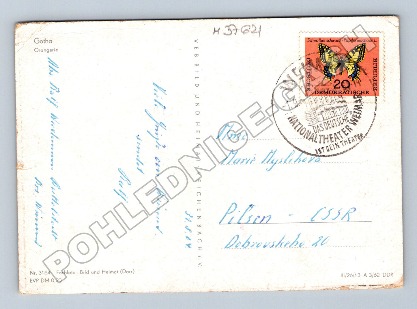 Pohlednice Německo Gotha Orangerie 1955 (M37621)
