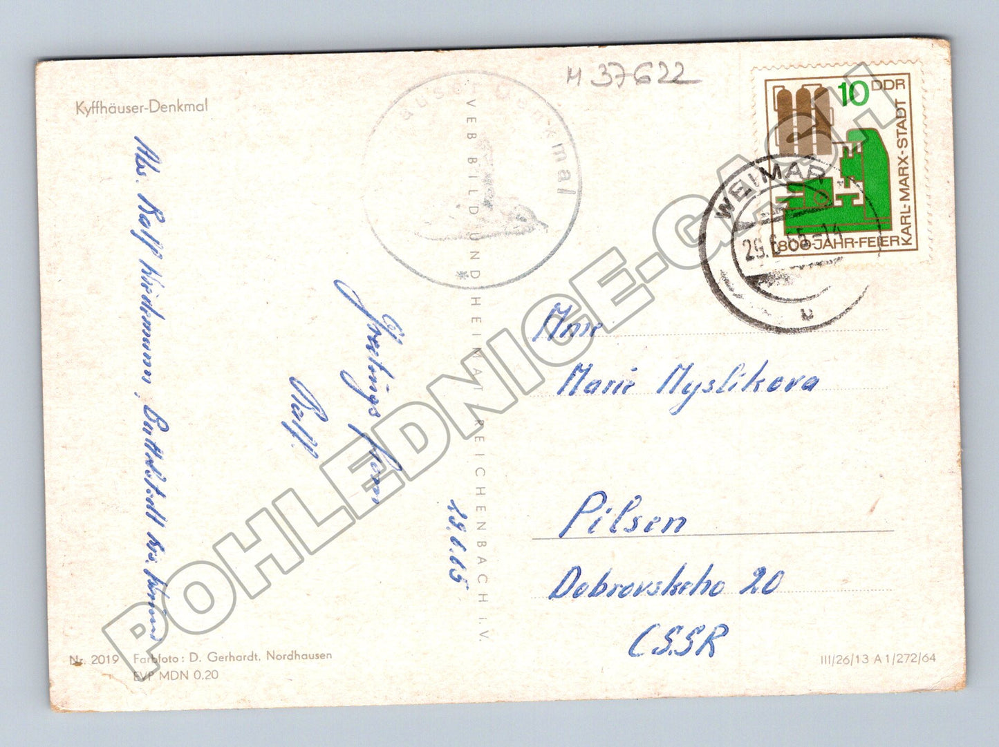 Pohlednice Německo Kyffhäuser-Denkmal 1964 (M37622)