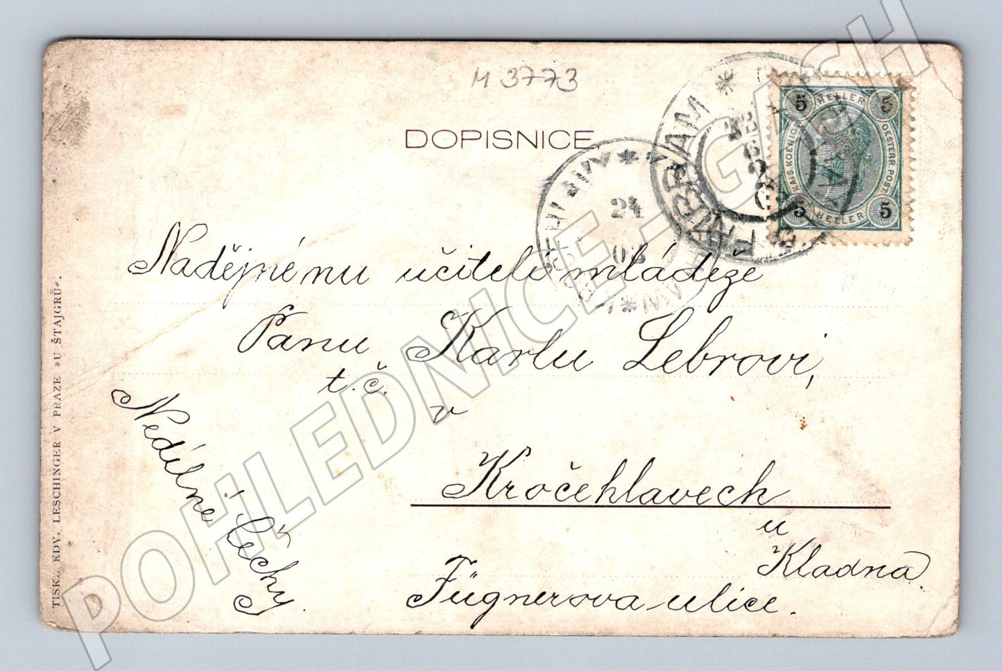 Pohlednice sv Jan Nepomucký portrét (M3773)