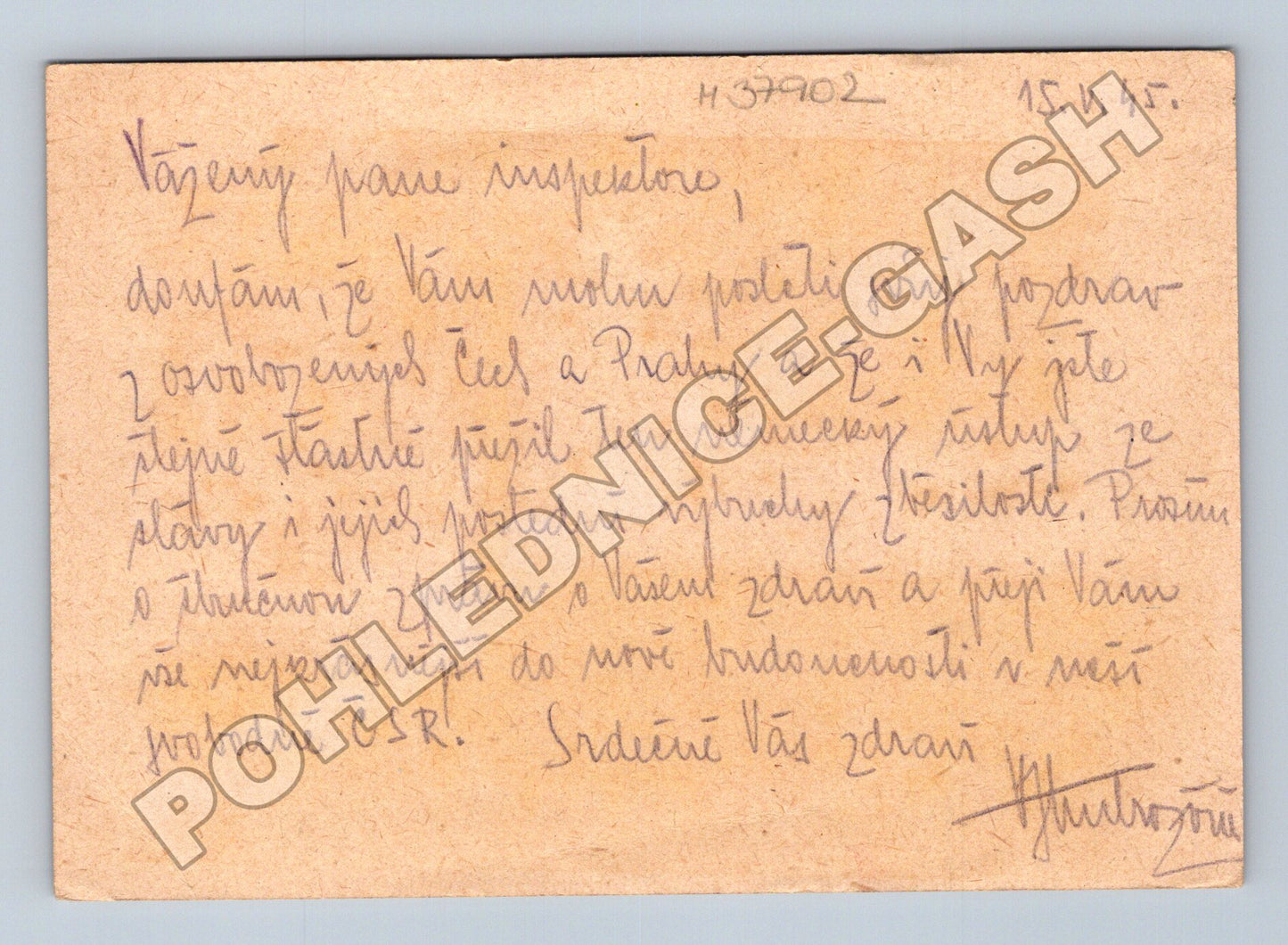 Pohlednice Protektorát Čechy a Morava Lounky 1945 (M37902)