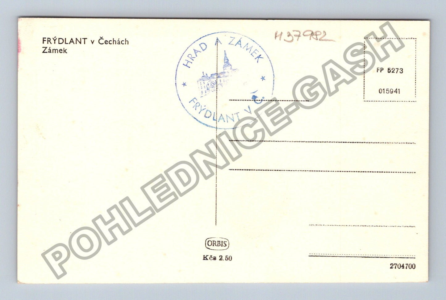 Pohlednice Frýdlant v Čechách zámek (M37982)