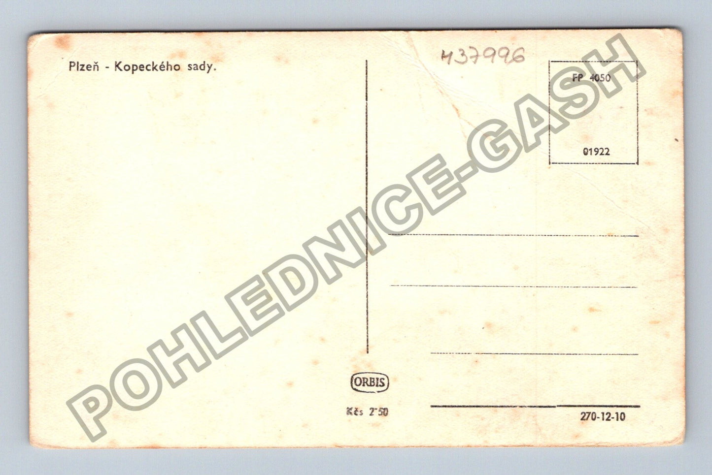 Pohlednice Plzeň Kopeckého sady (M37996)