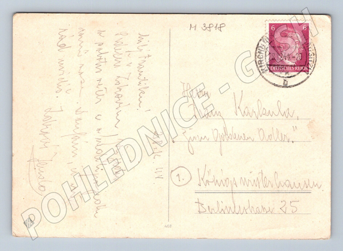 Pohlednice pes špic – starší motiv (M3818)