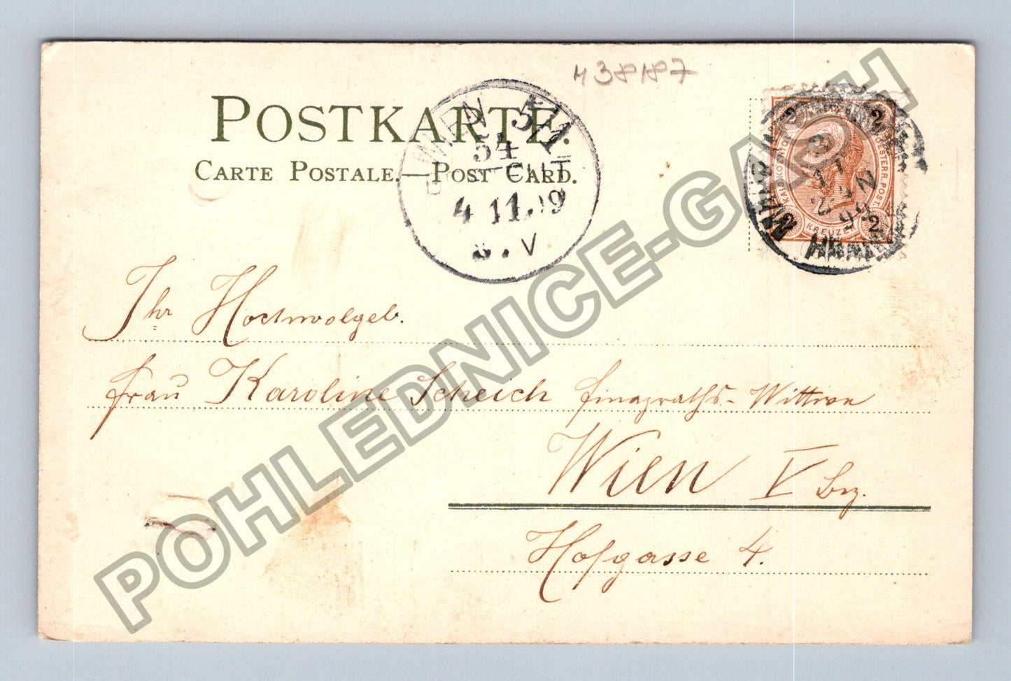 Pohlednice Rakousko květiny dům venkov 1909 (M38187)