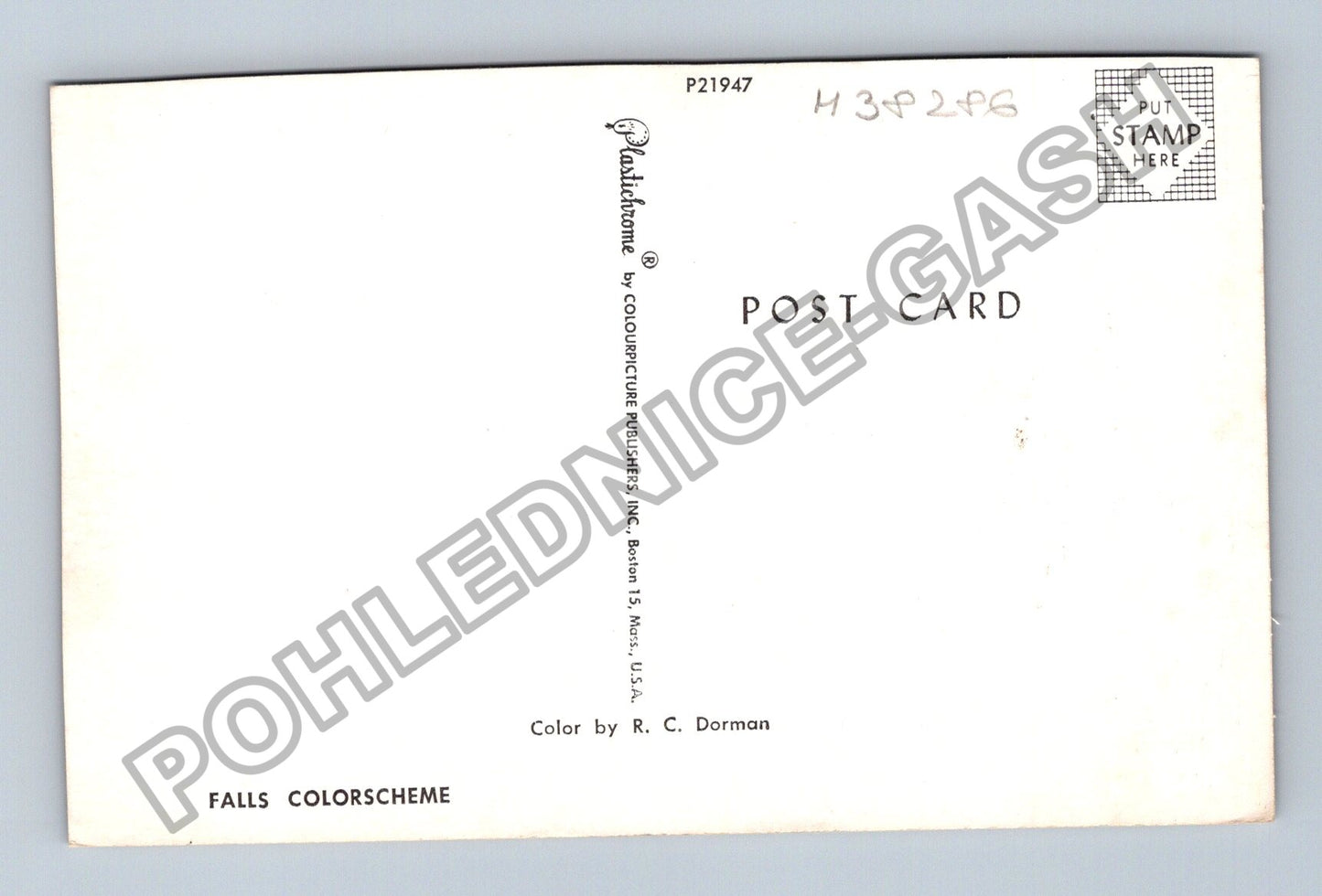 Pohlednice Severní Amerika Podzimní les s postavou (M38286)