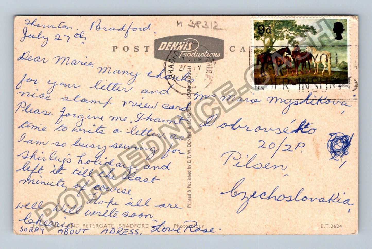 Pohlednice Velká Británie Bradford obchodní dům Wolfe & (M38312)