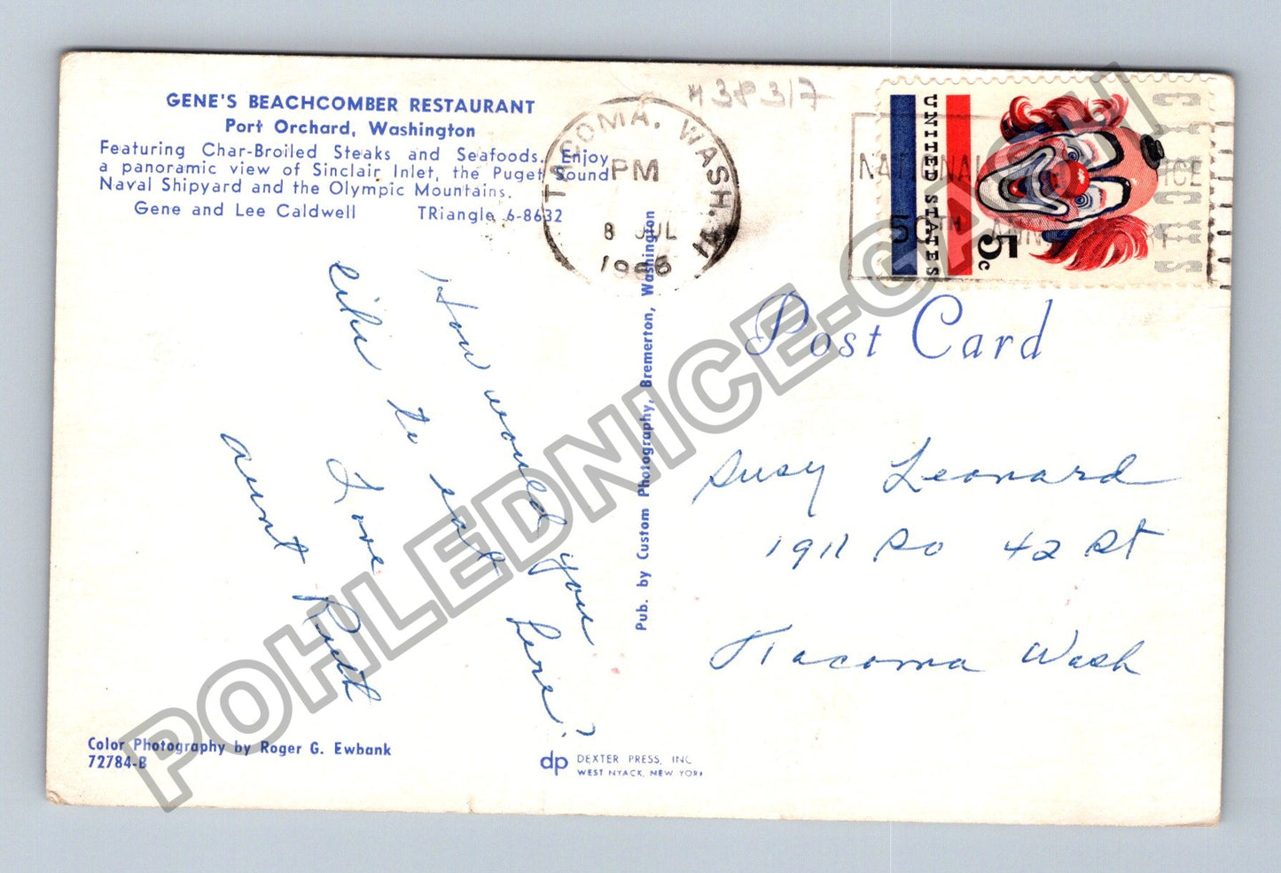 Pohlednice USA Port Orchard Washington Genes Beachcomber (M38317)