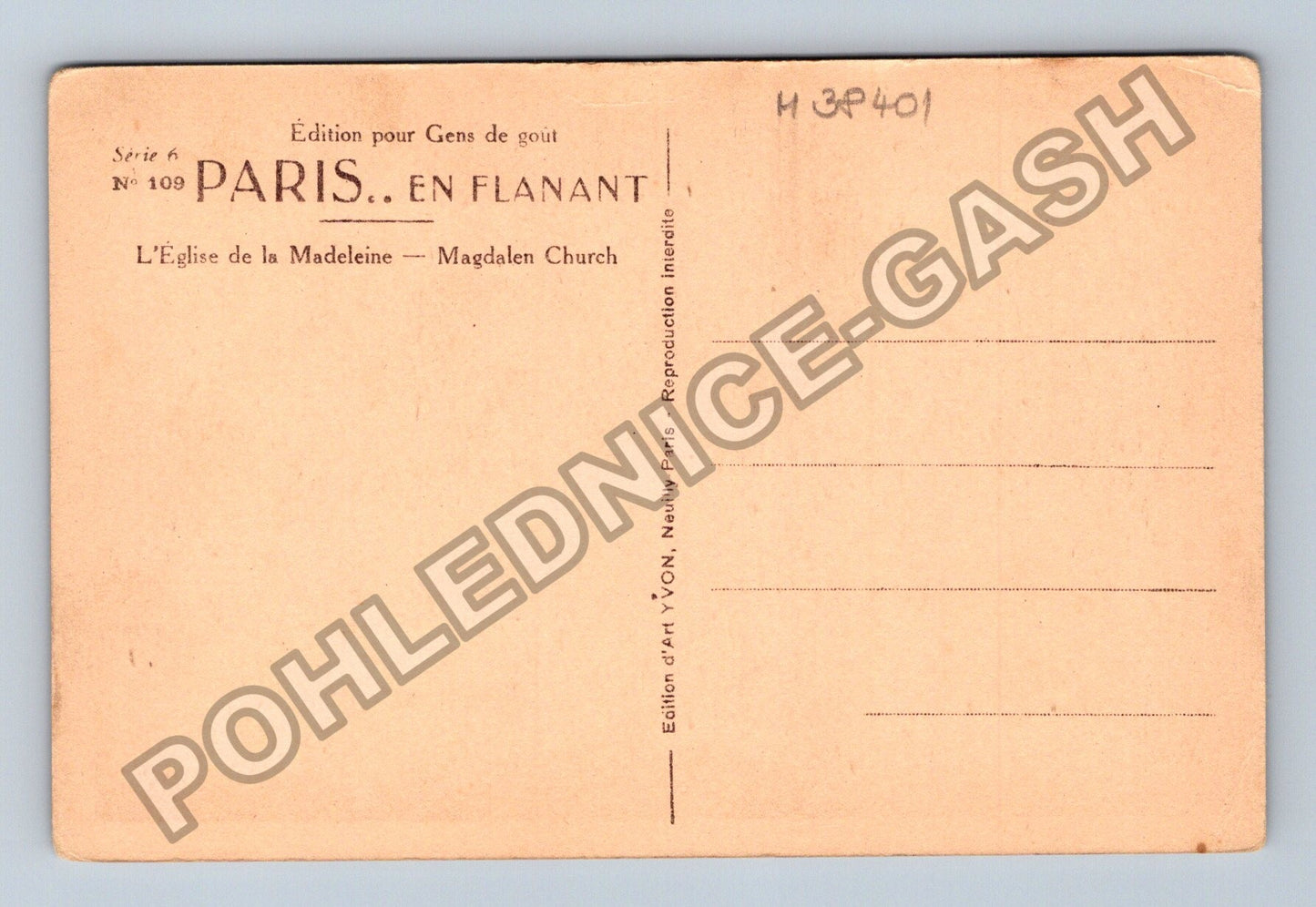 Pohlednice Francie Paříž LÉglise de la Madeleine (M38401)