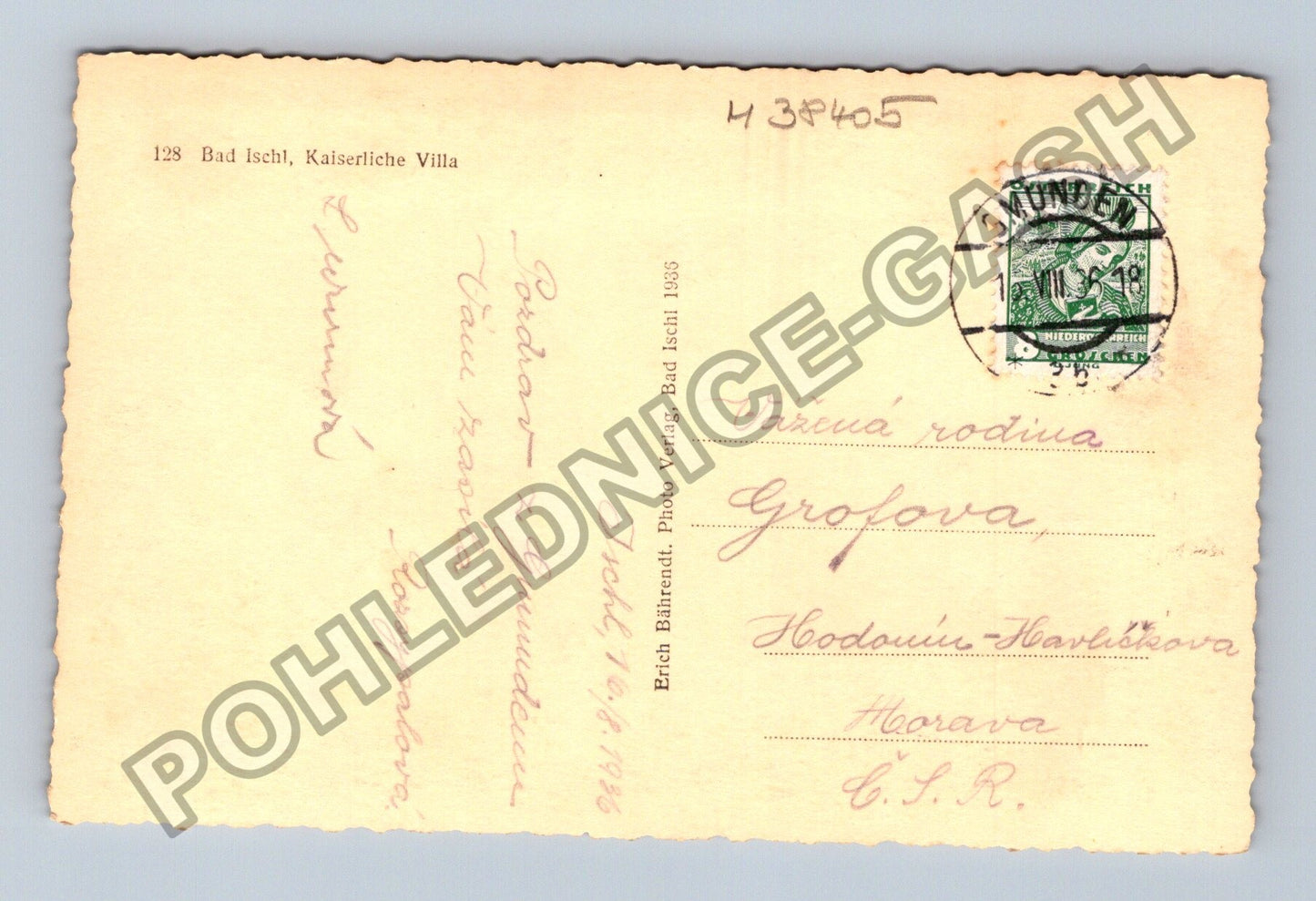 Pohlednice Rakousko Bad Ischl Kaiserliche Villa 1936 (M38405)