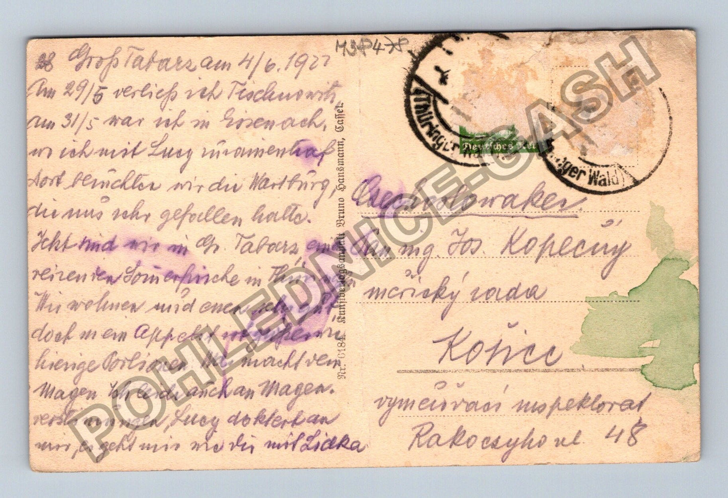 Pohlednice Eisenach Wartburg Sängerkrieg 1927 (M38478)