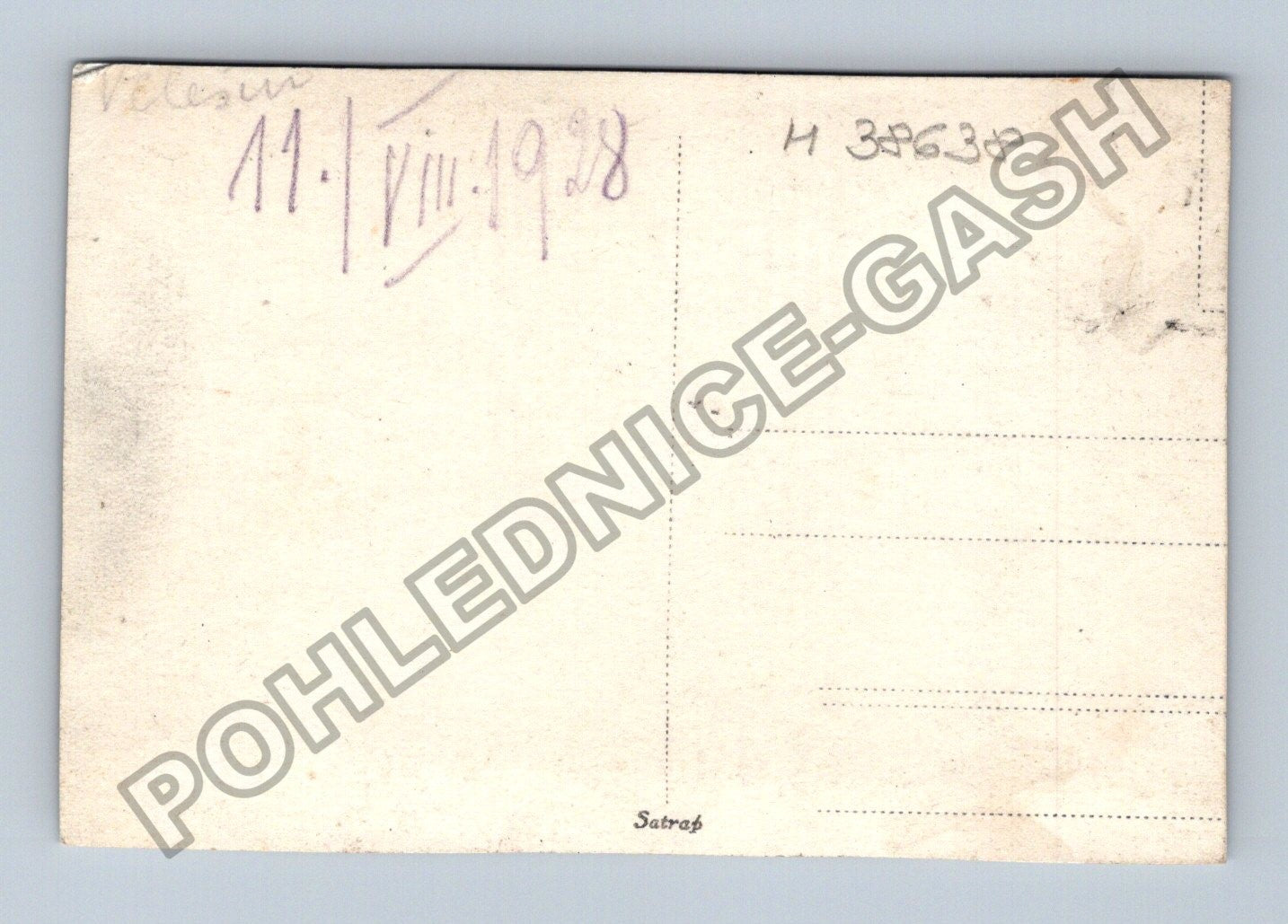 Pohlednice Velesin 1928 rodinná fotografie (M38638)