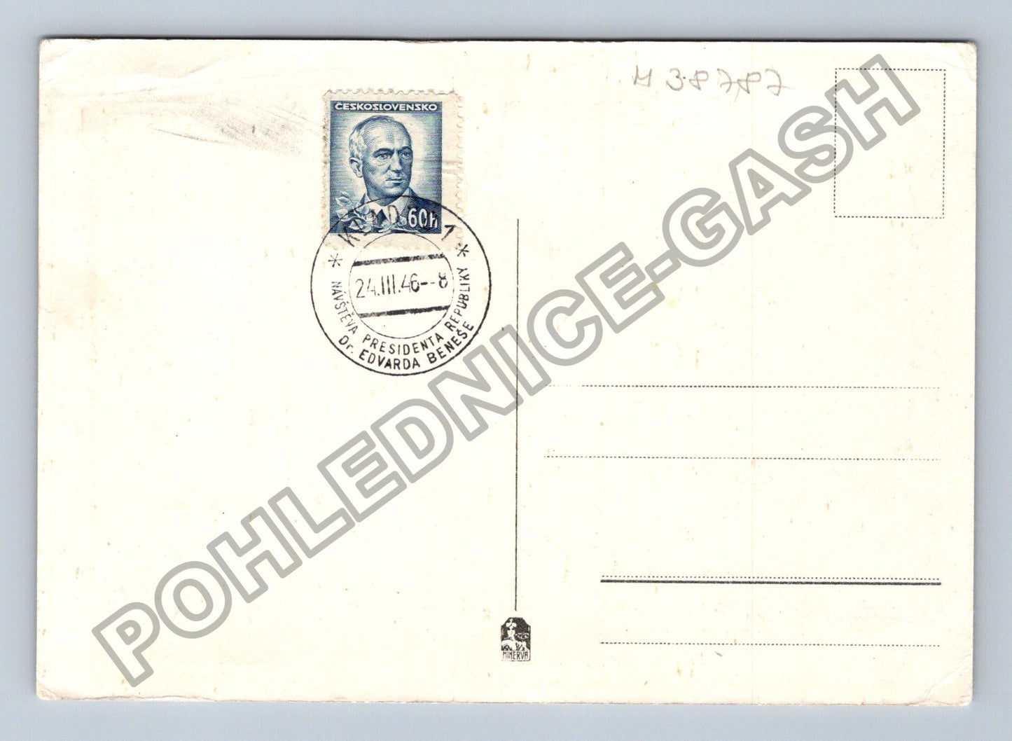 Pohlednice Dr Edvard Beneš prezident Československé republiky (M38787)
