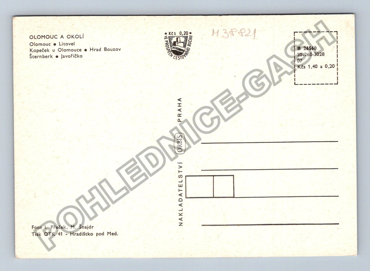 Pohlednice Olomouc a okolí Litovel Hrad Bouzov Šternberk (M38821)
