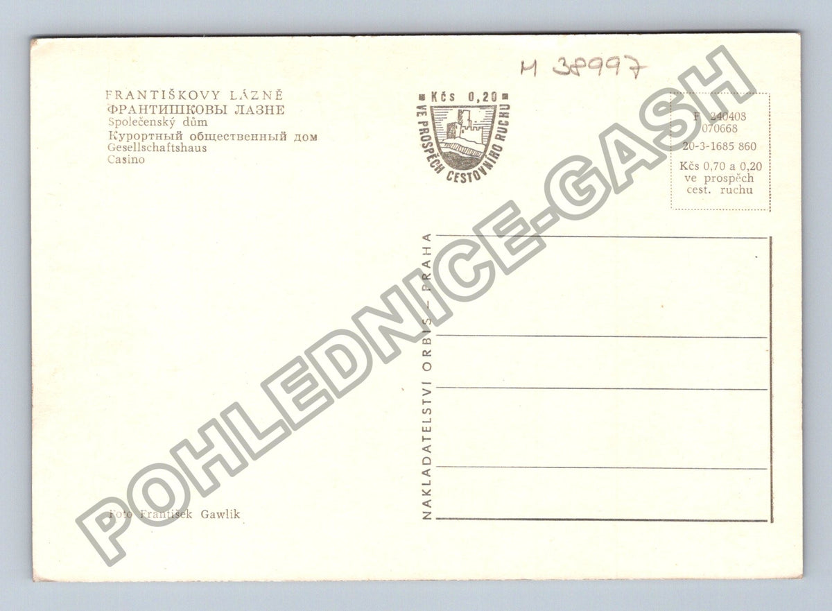 Pohlednice Františkovy Lázně Společenský dům Casino (M38997)