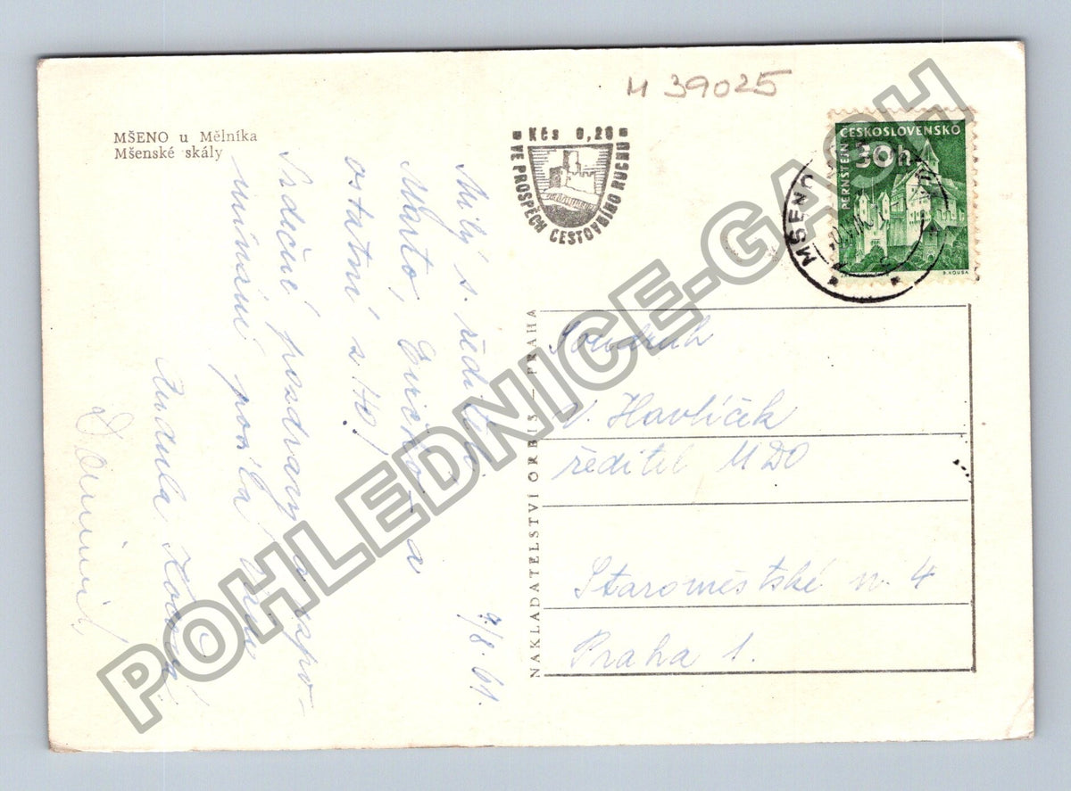 Pohlednice Mšeno Měšenské skály (M39025)