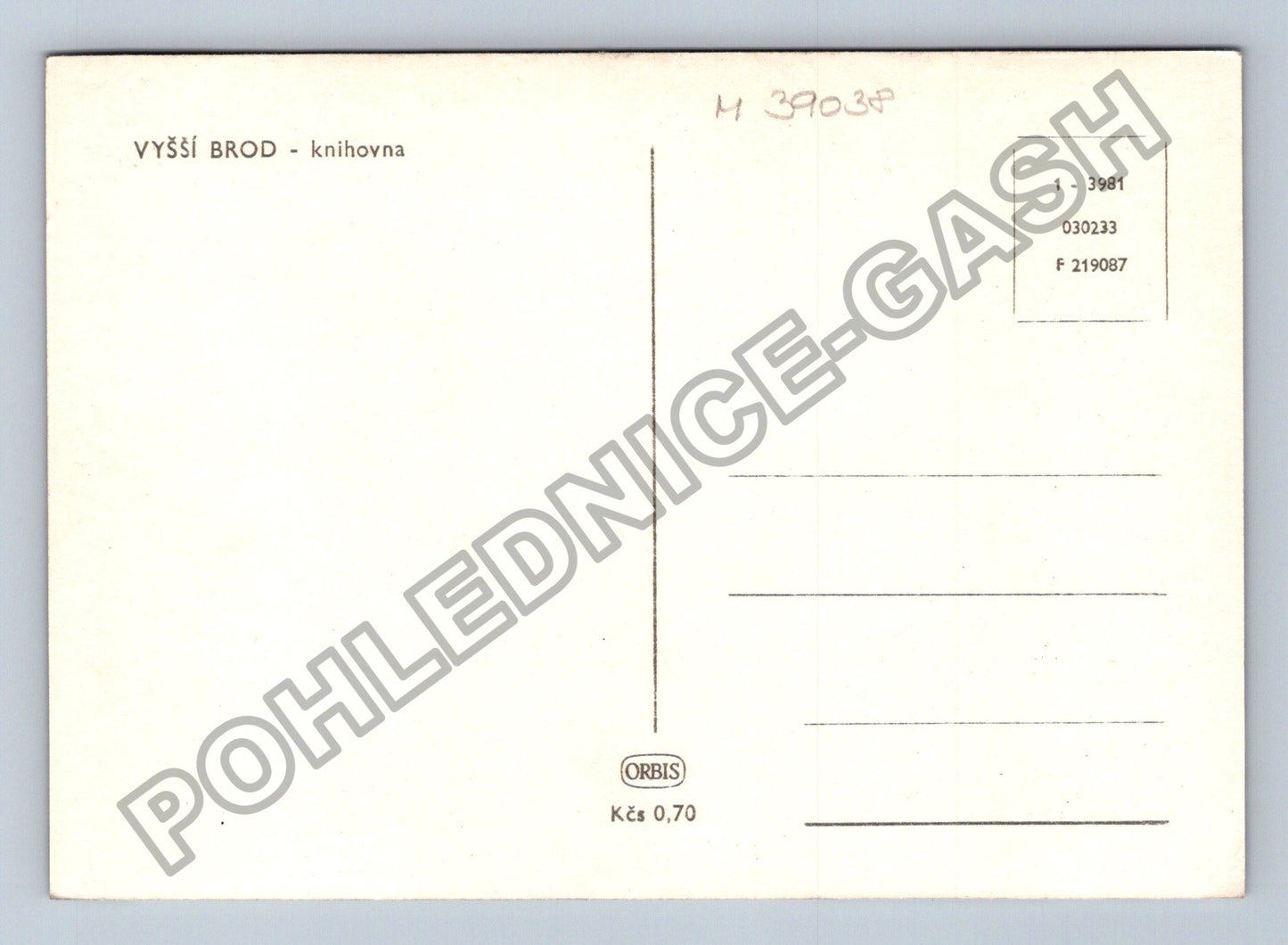 Pohlednice Vyšší Brod knihovna (M39038)